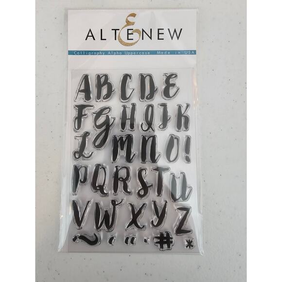 Altenew Clear Rubber Stamp Set Calligraphy Alphabet Uppercase - Picture 1 of 3